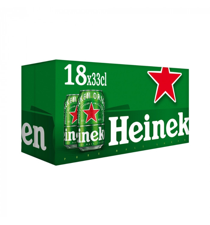 HEINEKEN BEER PACK 18 CANS 33 CL Latramuntana
